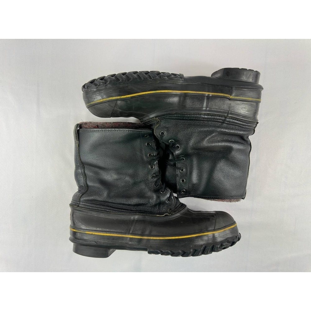 LaCrosse Insulated Rubber Leather Black Boots Men's Size 14 Made in USA